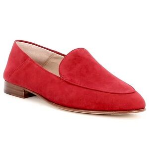 Antonio Melani Fedella Red Suede Loafers Size 9.5 W